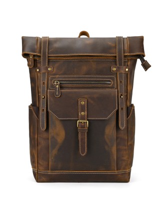 Leather Rucksack for Camping Hiking
